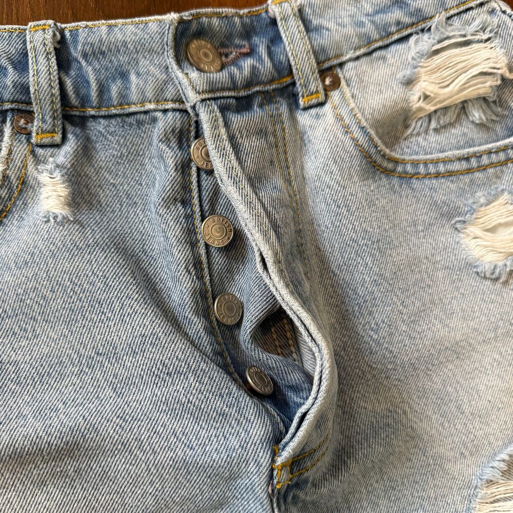 Boyish The Cody High Rise Cut Off Denim Shorts Sz 23 Button Fly Casual Festival - Picture 5 of 7